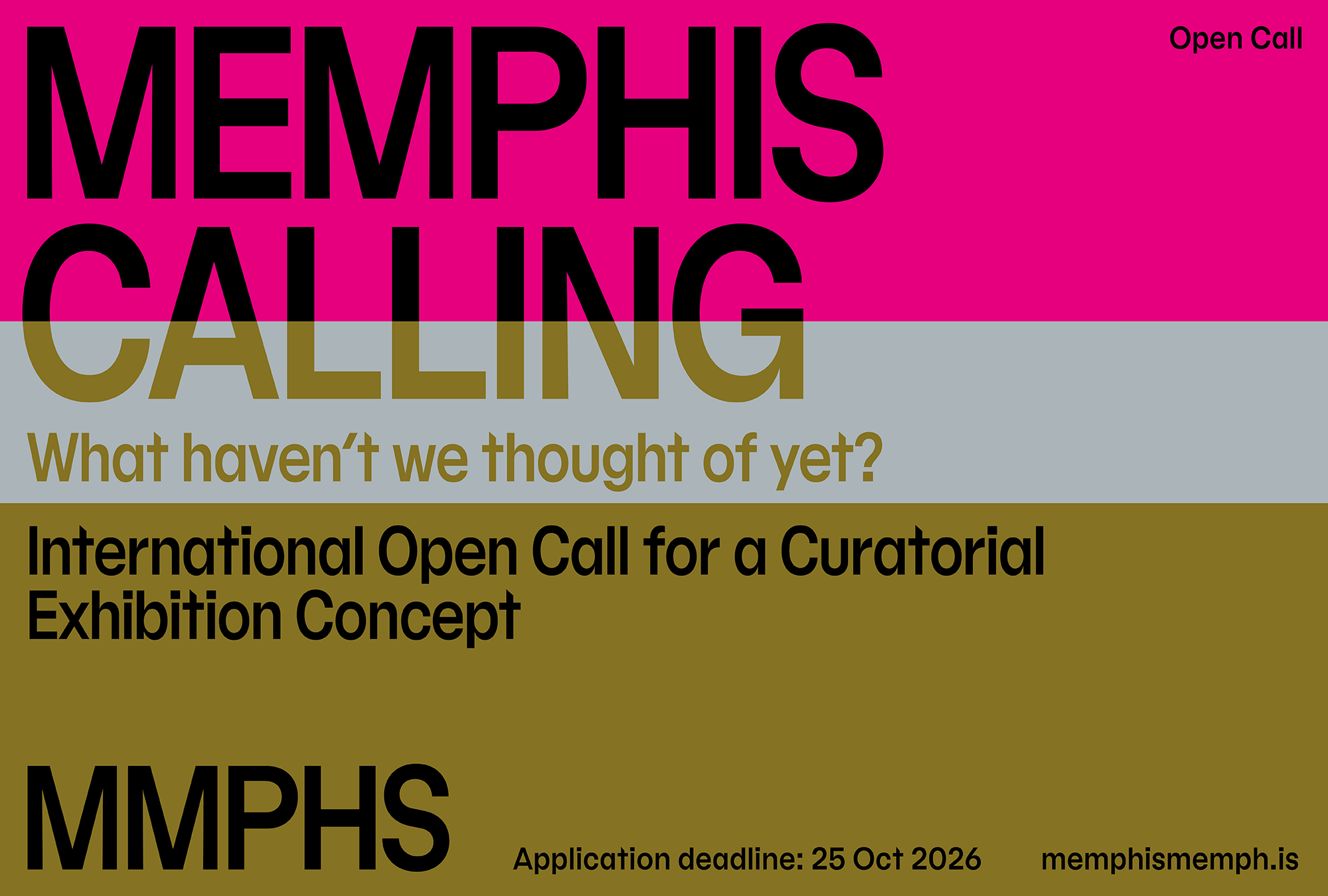 Memphis Calling Open Call for a Curatorial Exhibition Concept