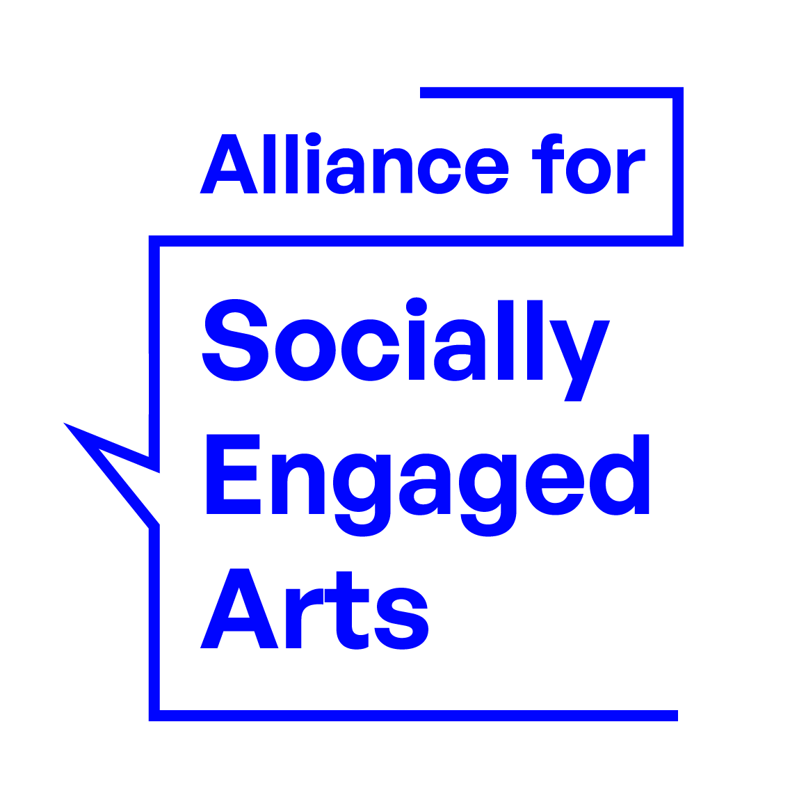 Alliance for socially engaged arts logo Primary blue 2